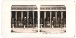 Vue Stéréoscopique-Photo Neue Photographische Gesellschaft AG, Berlin,  Vue De Kairo, Kasino Von Gezireh, Veranda  - Stereoscopic