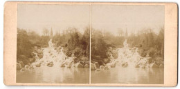 Stereo-Fotografie Ansicht Berlin-Kreuzberg, Wasserfall Auf Dem Kreuzberg, Viktoriapark  - Stereoscopic