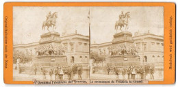 Stereo-Fotografie Ansicht Berlin, Denkmal Friedrich Des Grossen Unter Den Linden  - Stereoscoop