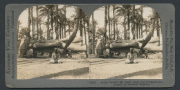 Stereo-Fotografie Keystone View Company, Meadville, PA, Ansicht Memphis, Statue Rameses II.  - Photos Stéréoscopiques