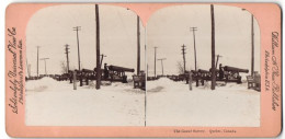 Stereo-Fotografie Universal View Co., Philadelphia /Pa, Ansicht Quebec, The Grand Battery  - Stereoscopio