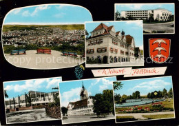 73830671 Fellbach Panorama Rathaus Kirche Schwimmbad Fellbach - Andere & Zonder Classificatie