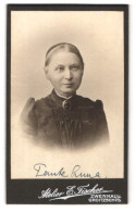 Fotografie E. Fischer, Groitzsch I / S., Portrait Bürgerliche Dame Mit Kragenbrosche  - Anonyme Personen