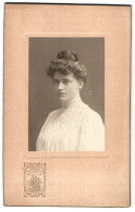 Fotografie Walther Schultz, Hamburg, Steindamm 93, Portrait Junge Dame Mit Hochgestecktem Haar  - Anonymous Persons