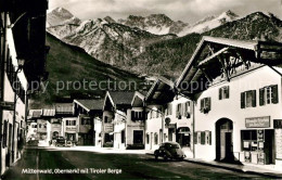 73065420 Mittenwald Karwendel Tirol Obermarkt Mit Tiroler Berge Mittenwald Karwe - Sonstige & Ohne Zuordnung