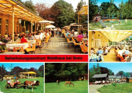 73065368 Greiz Thueringen Naherholungszentrum Waldhaus Ponykutsche Wildpark Kind - Greiz