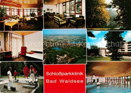 73064524 Bad Waldsee Schlossparkklinik Gastraeume Panorama Wassertreten Hallenba - Bad Waldsee
