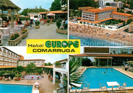 73064513 Comarruga Hotel Europe Fliegeraufnahme Swimmingpool  - Sonstige & Ohne Zuordnung