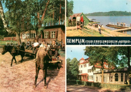 73063865 Templin Ausfahrt Mit Ponys Badestrand Luebbersee FDGB Erholungsheim Auf - Templin