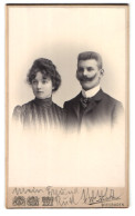 Fotografie L. W. Kurtz, Wiesbaden, Friedrichstrasse 4, Portrait Herr Im Imposantem Schnauzbart Und Gattin  - Anonymous Persons