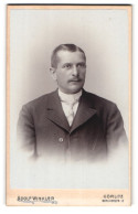 Fotografie Adolf Winkler, Görlitz, Berlinerstr. 12, Portrait Stattlicher Herr In Krawatte Und Jackett  - Anonieme Personen