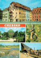 73063356 Chebsko Restaurant Statue Ortsansicht Chebsko - Tschechische Republik
