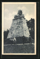 AK Konecchlumi, Kinder Stehen Vor Monument Mit Löwe  - Czech Republic