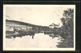 AK Mnisek, Blick Vom Schlossteich Zum Schloss  - Czech Republic