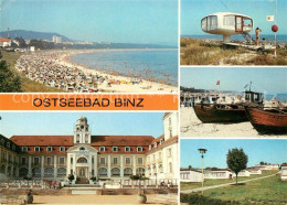 73062249 Binz Ruegen Strand Kurhaus Rettungsturm Fischerboote Urlauberdorf Binz  - Autres & Non Classés