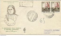 Perugino N. 668 Coppia Su Busta FDC Venetia Club Venezia - FDC