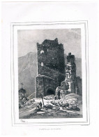 206 1861 - Castello Di Cuasso-como- Litografia Di G. Elena-lombardia Pittoresca - Prints & Engravings