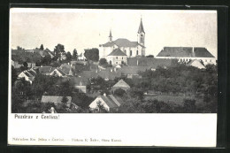 AK Cestin, Ortsansicht  - Tschechische Republik