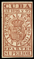 ESPAGNE / ESPANA - COLONIAS (Cuba) 1896/97 "PAGOS AL ESTADO" Fulcher 1165 1P Parte Superior Nuevo* - Cuba (1874-1898)