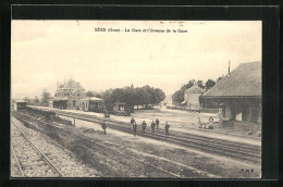 CPA Sèes, La Gare Et L`Avenue De La Gare  - Other & Unclassified