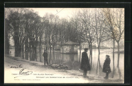 CPA Libourne, Les Allées Souchet, Pendant Les Inondations De Février 1904, Inondation  - Libourne