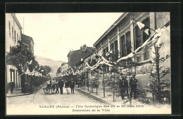 CPA Tarare, Fête Gymnique Des 29 Et 30 Juin 1912, Décoration De La Ville  - Tarare