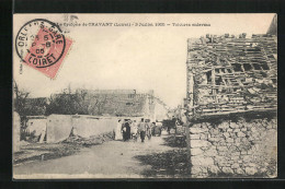 CPA Cravant, Ruines Sur Le Passage Du Cyclone 1905, Zerstörtes Dach Nach Unwetter  - Andere & Zonder Classificatie
