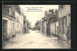 CPA Montargis, Inondations 1910, Inondation, Faulbourg De La Chaussée  - Montargis