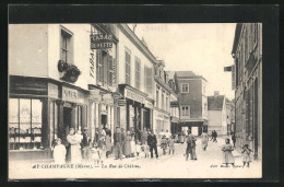 CPA Ay-Champagne, La Rue De Châlons, Tabac Buvette  - Ay En Champagne