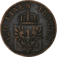 Allemagne, PRUSSIA, Wilhelm I, 3 Pfenninge, 1864, Berlin, Cuivre, TTB, KM:482 - Groschen & Andere Kleinmünzen