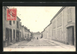 CPA Bazancourt, La Rue De Pomacle Et La Gendarmerie  - Bazancourt