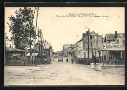 CPA Mourmelon-le-Petit, L`Entrée Du Village Et Passage à Niveau  - Other & Unclassified