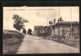 CPA St-Hilaire-le-Grand, Sortie Du Village, Route De Reims  - Reims