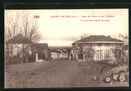 CPA Saint-Amand, Rue Du Pont Et De L`Eglise  - Autres & Non Classés