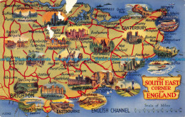 R067408 The South East Corner Of England. A Map. Valentine. Art Colour - World