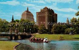 72986770 Boston_Massachusetts Swan Boat On Public Gardens Unitarian Church John  - Other & Unclassified