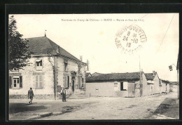 CPA Bouy, Mairie Et Rue De Livry  - Autres & Non Classés