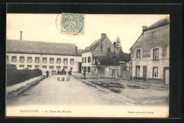 CPA Bazancourt, La Place Des Marchés  - Bazancourt