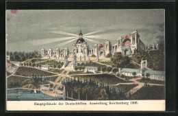 AK Reichenberg, Deutschböhmische Ausstellung 1906, Das Leuchtende Hauptgebäude  - Exhibitions