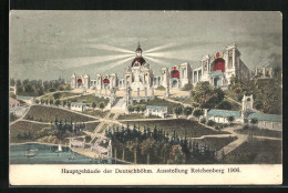 AK Reichenberg, Deutschböhmische Ausstellung 1906, Hauptgebäude, Blick Auf Den Park  - Expositions