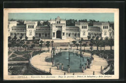 AK Sevilla, Exposición Ibero Americana, Plaza De Americana, Palacio De Industrias  - Ausstellungen