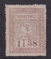 Great Britain, Hiscocks H5, Bonelli's Electric Telegraph Company, MHR - Revenue Stamps