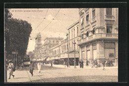 AK Tunis, Avenue Jules Ferry, Strassenbahn  - Tramways