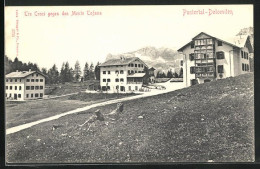 Cartolina Passo Tre Croci, Ortsansicht Gegen Den Monte Tofana  - Autres & Non Classés