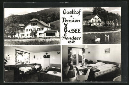 AK Mondsee, Gasthof-Pension Warte Am See, Mehrfachansichten  - Andere & Zonder Classificatie