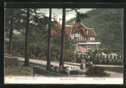 CPA Murbach I. Els., Barnabasbrücke Avec Vue De Hotel Wolf  - Murbach