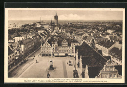 AK Wittenberg, Blick Vom Turm Der Stadtkirche Auf Markt Und Schlosskirche  - Wittenberg