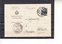 ITALIA  1947 - Avviso Ricevimento Postale Da Celano Per Sulmona - 1946-60: Poststempel
