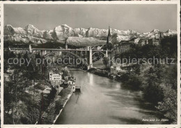 11624821 Bern BE Stadt Mit Bruecke Und Alpen Bern - Autres & Non Classés