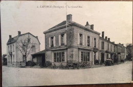 Cpa 24 Dordogne, LA FORCE - LAFORCE, La Grand'Rue, Animée, Voiture, Commerces, Plque Picon, écrite, éd Pelingrin - Andere & Zonder Classificatie